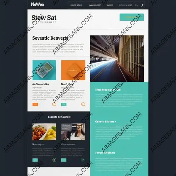 Single Column Newsletter with Clean Web Design Layout