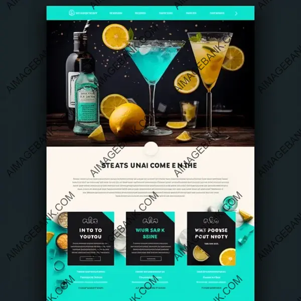 Black, Teal, and White Email Campaign Design