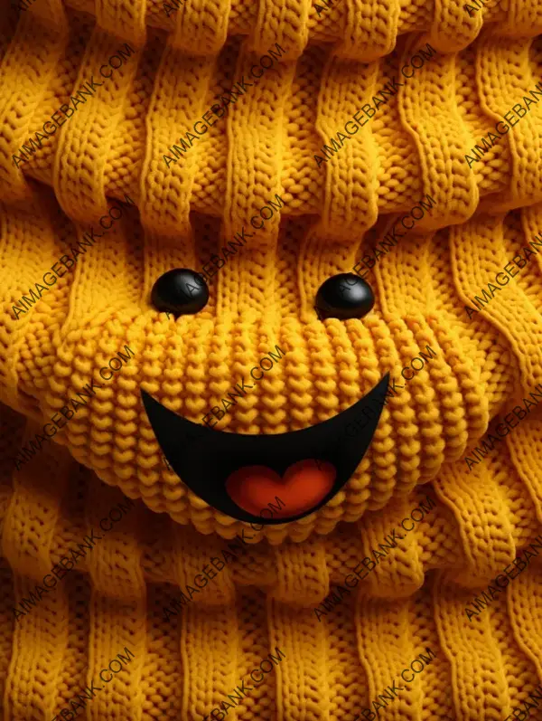 Seamless Emoji Smiley 3D Cable Knit for Full Screen