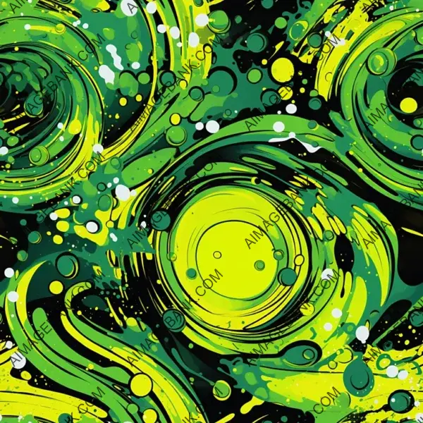 Bubble Style Dynamic Kinetic Cohesive Graffiti Art