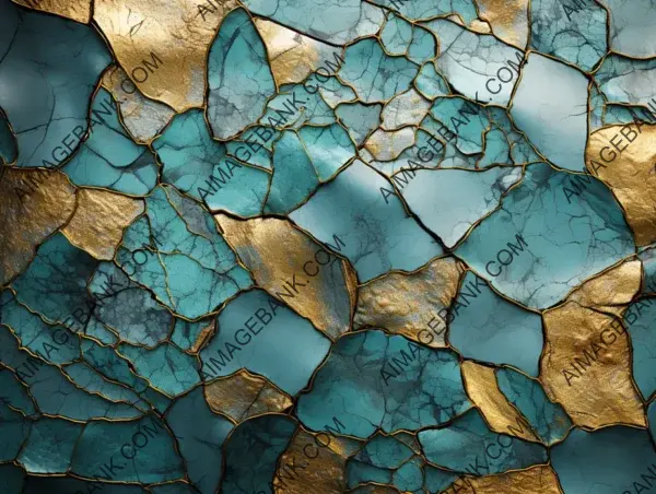 Turquoise Gold Chrome Bringing Beauty to Textured Tiles