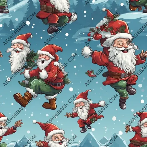 Bring Holiday Magic with Weirdcore Santa&#8217;s Elves on Textured Tiles