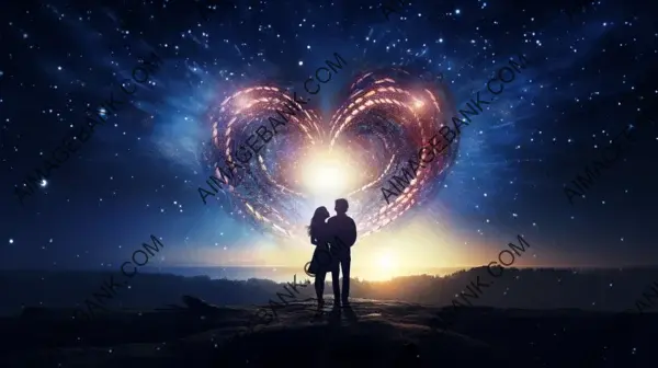 Cosmic Beauty: Romantic Glittering Stars Wallpaper