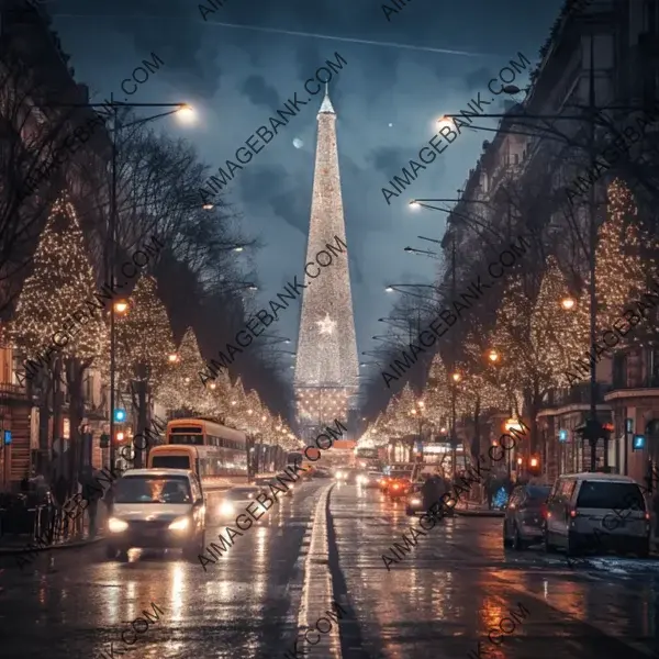 Obelisk Decoration on an Argentinean Street