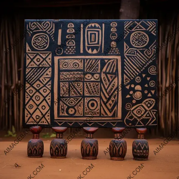 Decorative Blocks from the Mbuti Tribe