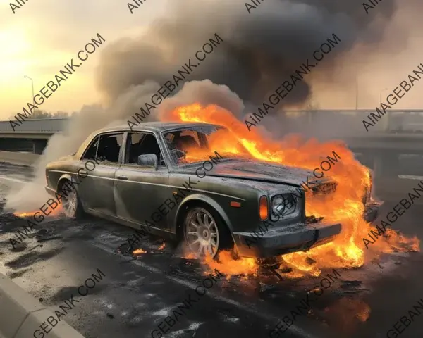 2000s Rolls Royce Found on Fire in Los Angeles