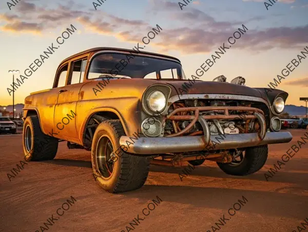 Classic Studebaker Rat Rod Car with Roll Bars: Vintage Charm