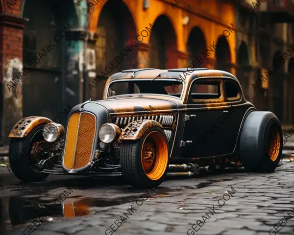 Kawaii 1930s Ford Patina Rat-Rod Style Lowrider: A Cute Classic