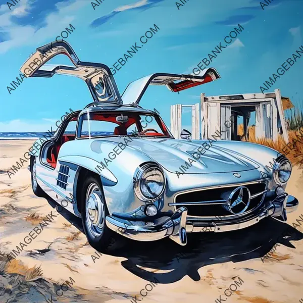 Silver Mercedes 300SL: Iconic Gullwing Design