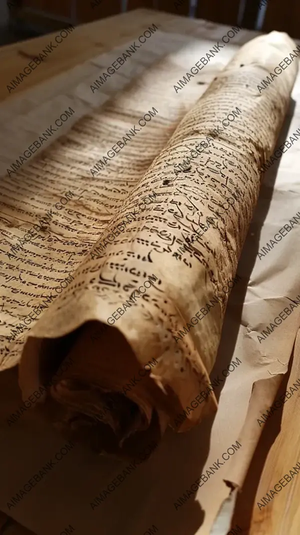 Ancient Scroll with Blank Space