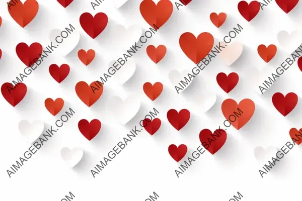 White Background with Multiple Heart Silhouettes