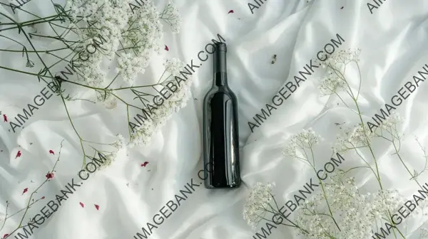 Elegant Wine Bottle in a Delicate Setting