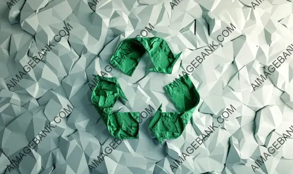 Recycling Sign in Green on White