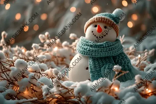 Joyful Snowman Celebrating Christmas