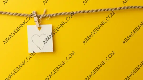 Hanging Notes: White Sticker with Rope and Clothespin