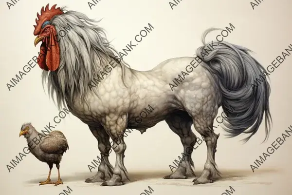 Horse-Headed Rooster with Unique Features