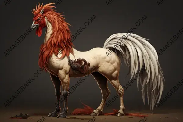 Unusual Rooster Hybrid with Horse Characteristics