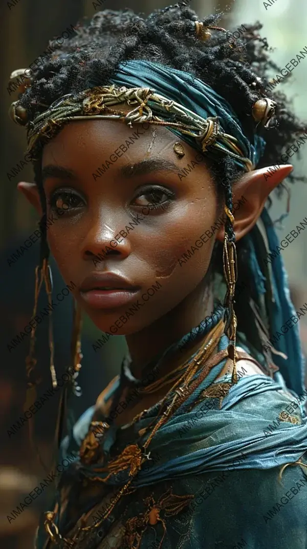 Fantasy Art: Beautiful Dark Elf in Digital Form
