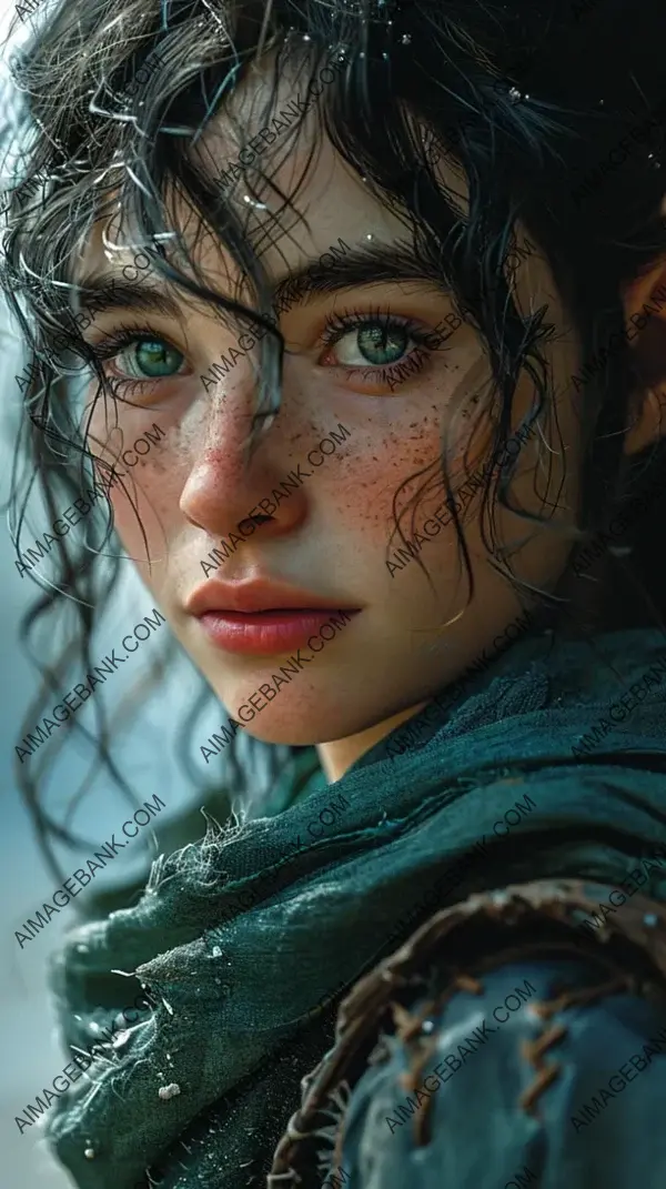 Digital Fantasy Art: Gorgeous Dark Elf Portrait