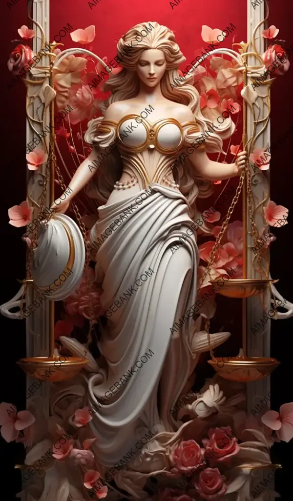 Justice Goddess: Symbolic Tarot Card