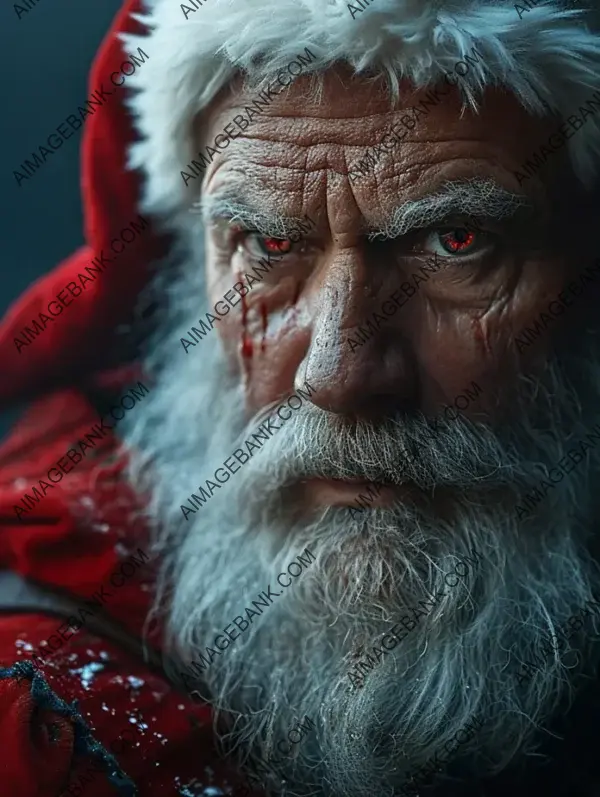 Iridescent Goth Santa: Horror Fantasy Art