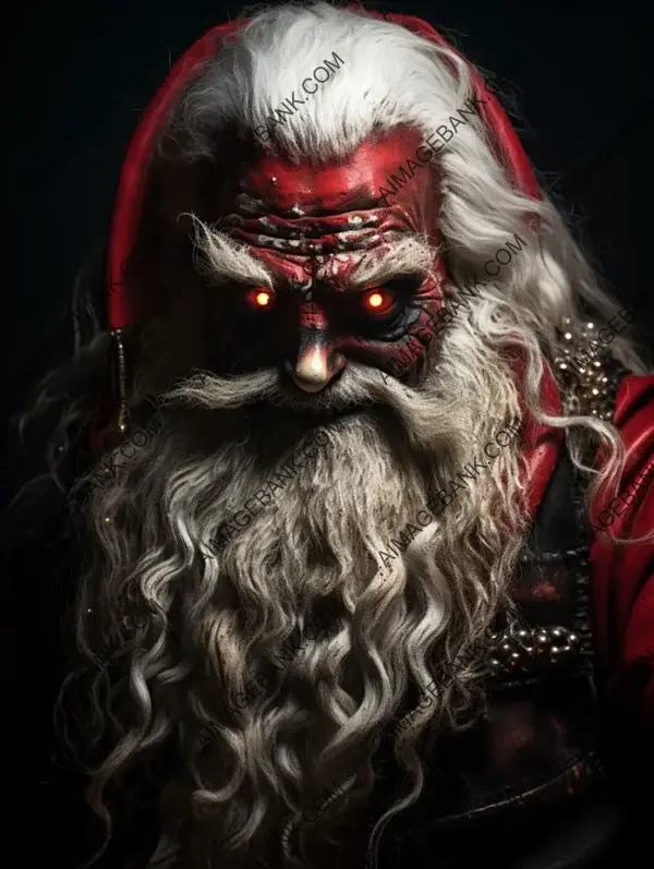 Iridescent Santa Claus: Gothic Horror Art