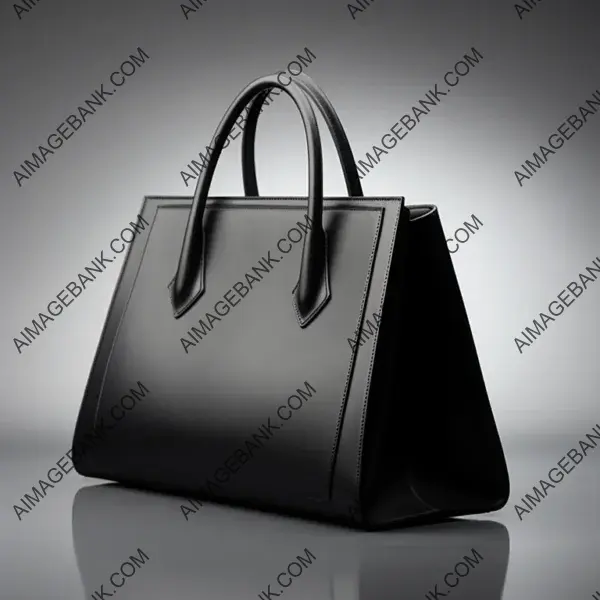 Iconic Black Long Closed Leather Bag &#8211; &#8216;Stylish&#8217;