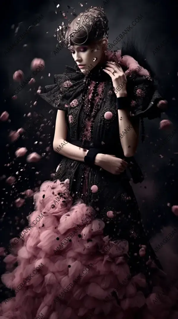 Stylish Pink and Black High Fashion Ads