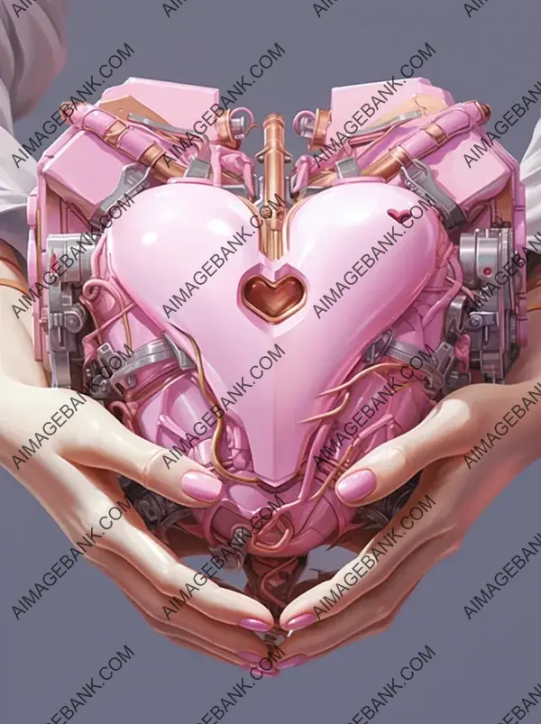 Share the Love: Hand Holding Pink Heart Flyer