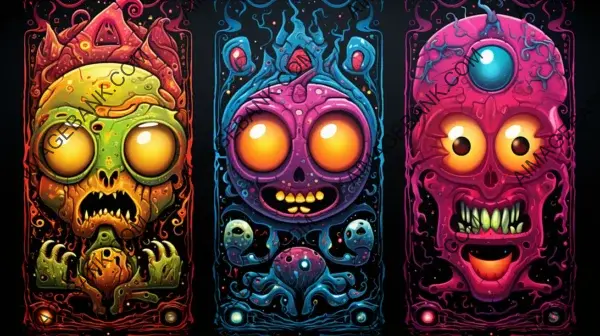 Discover Alien Tarot Cards by Kenny Scharf