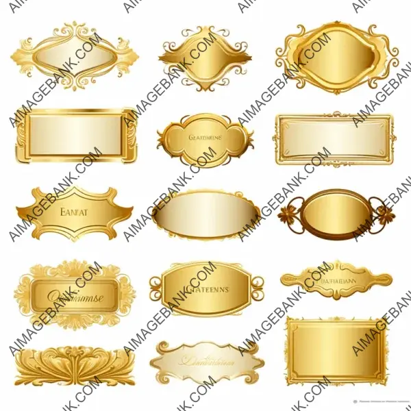 Add Elegance with Golden Luxury Labels and Banners