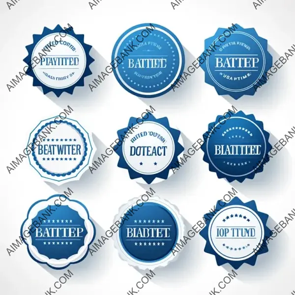 Collection of Blue &#8216;Order Now&#8217; Labels: Clean Design