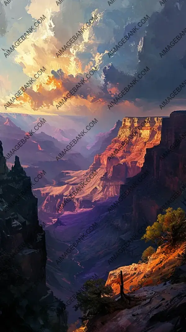 Majestic Canyon under Stormy Sky &#8211; Stylish Photography