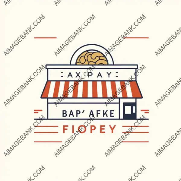 Flat Graphic Thin Line Logo for Shop Bakery Inc