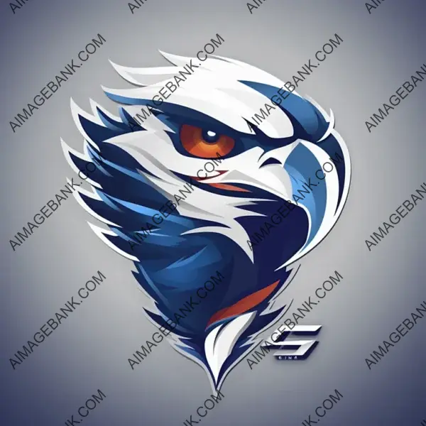 Illustrative Soaring Falcon Sports Team Logo