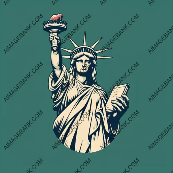 Logo with Right Arm of Statue of Liberty