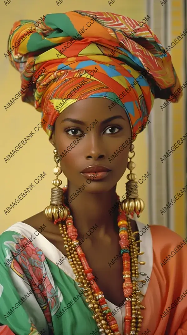 Vintage Charisma: Captivating Model from Niger in the 1980s