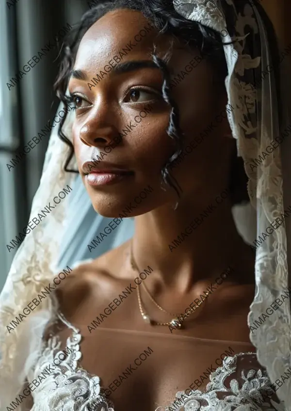 Beauty in Veil: Stunning Black Woman