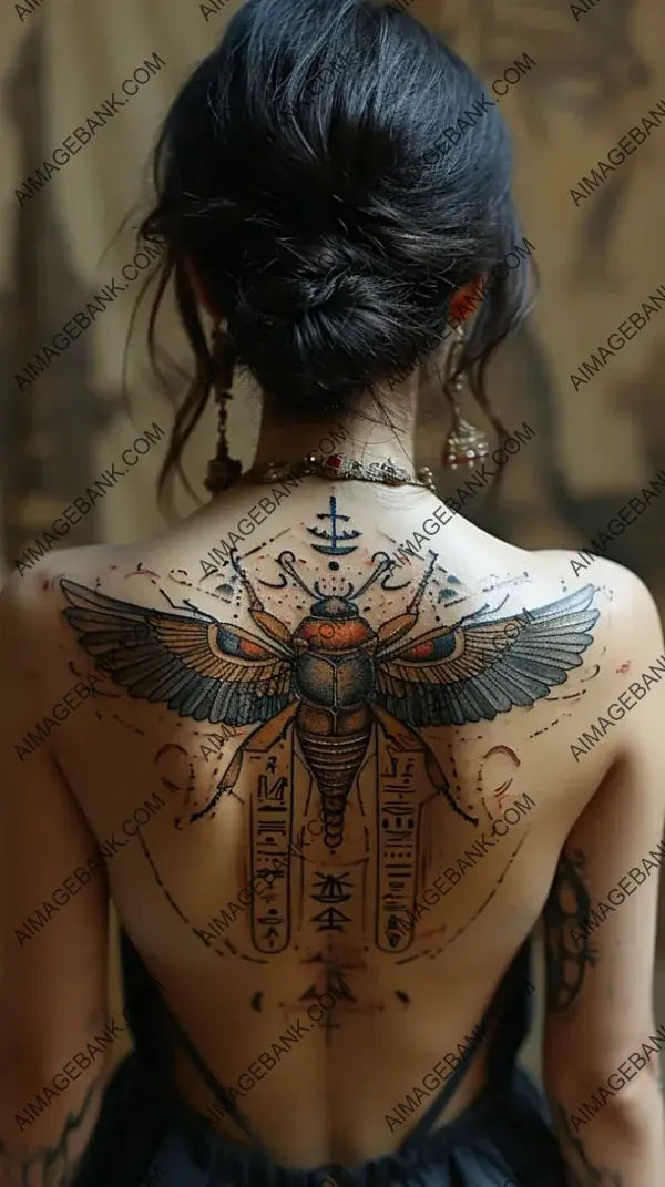 Scarab Tattoo Art with Rich Egyptian Symbolism