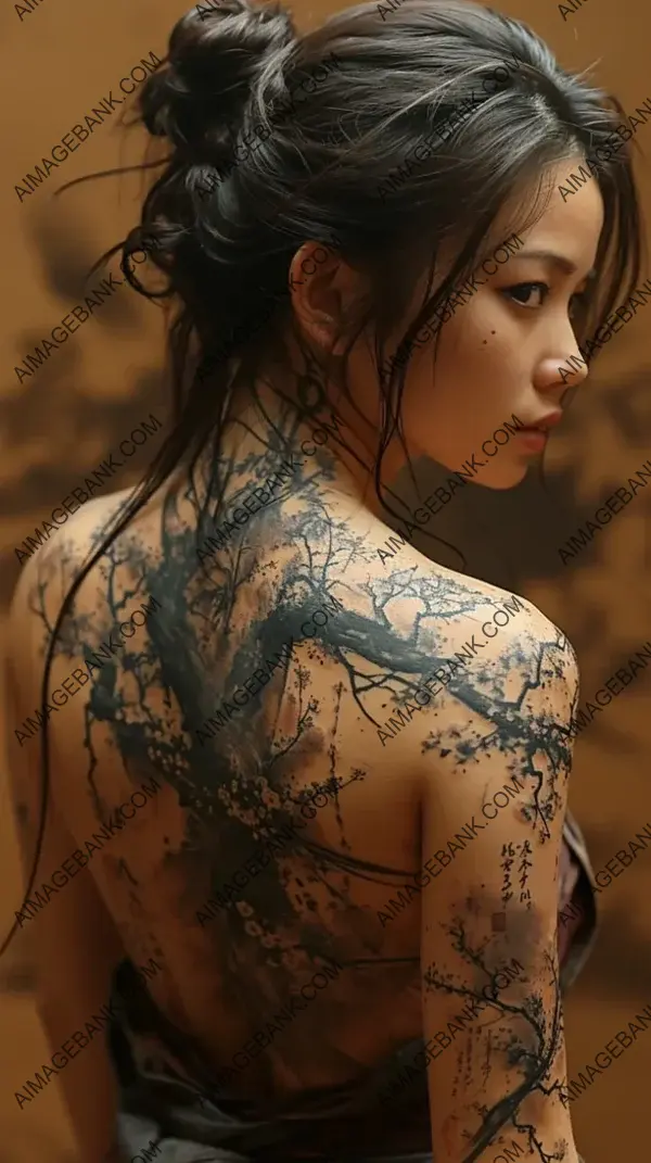 Elaborate Japanese Samurai Scene Tattoo: Feudal Elegance