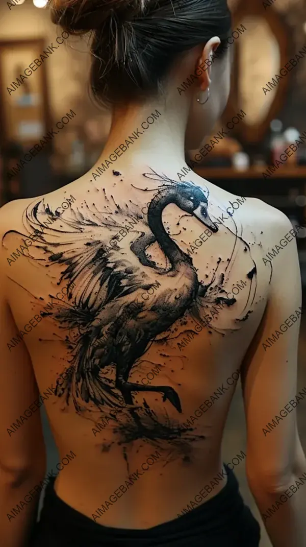 Tattoo Inspired by Elegant Swan in Water