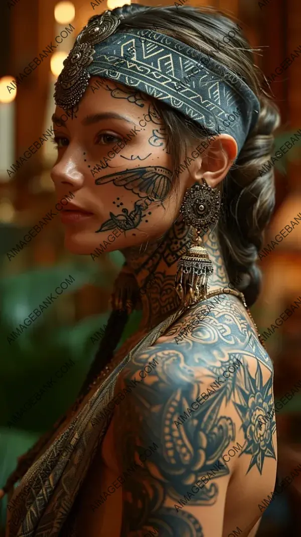 Detailed Hindu Goddess Tattoo: Divine Elegance