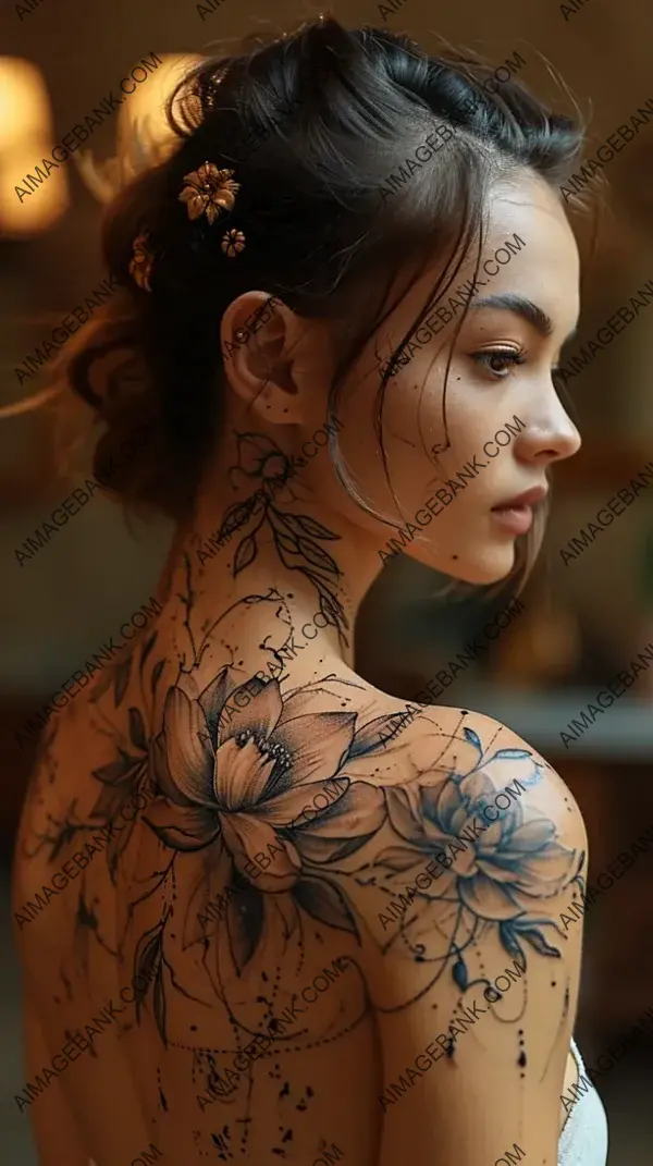 Tattoo Depicting the Intricate Elegance of Lotus Flower
