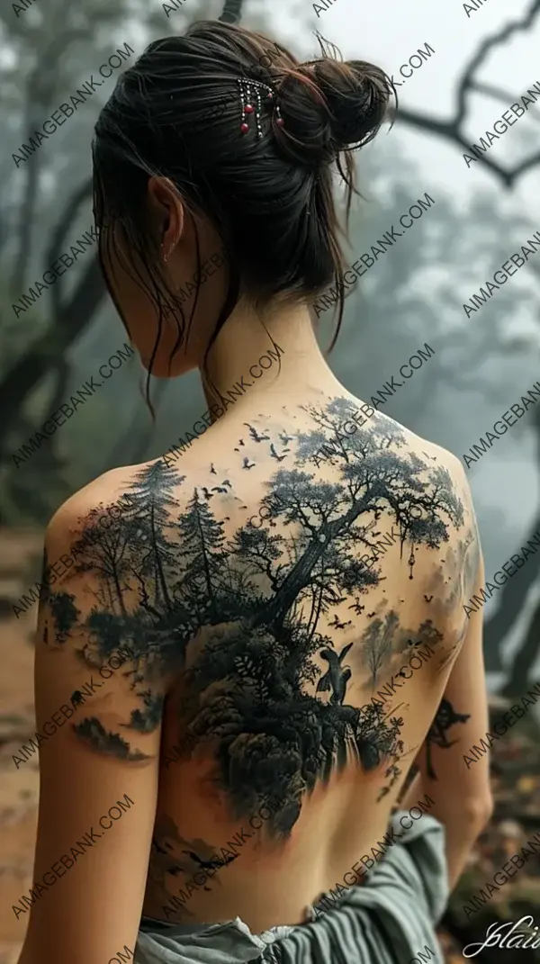 Scene Tattoo: Immersed in Nature&#8217;s Beauty