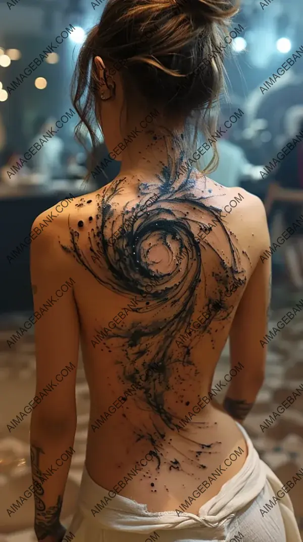 Dive into a Surreal Space-Time Vortex with this Tattoo