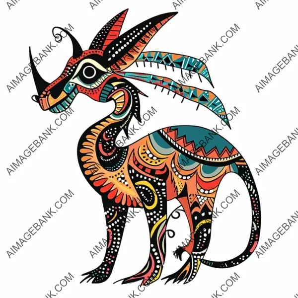 Alebrije Mexican Color Palette Tattoo: 2D Artistic Expression