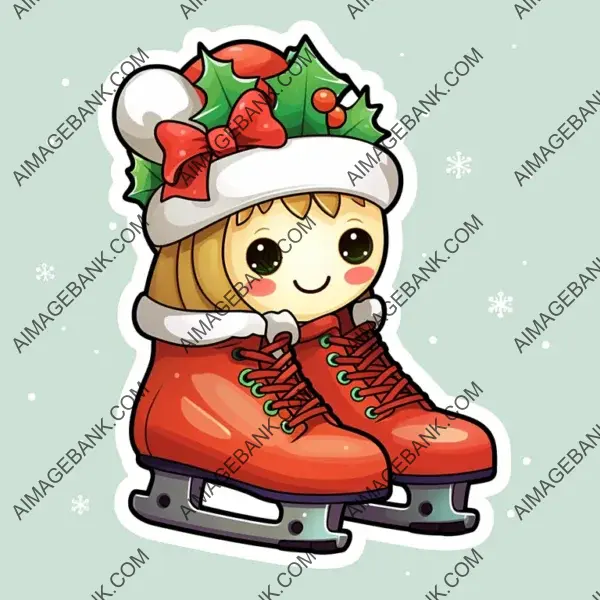 Get Ready for Winter Fun with Kawaii Christmas Skates Tattoo