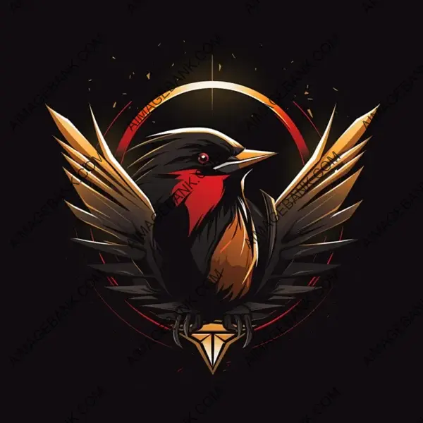 Inked Attitude: Sparrow Logo Emblem with Graphic Vector