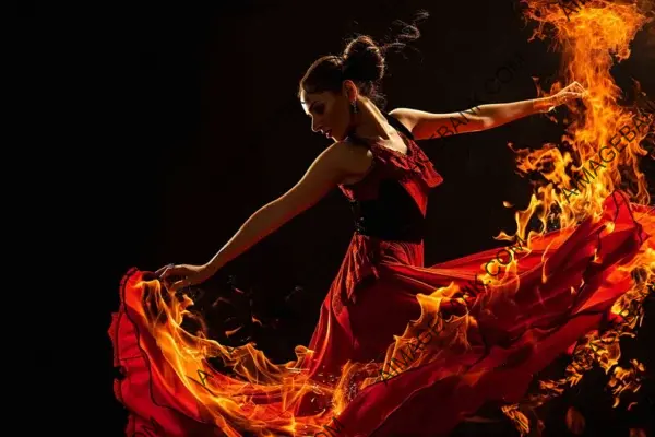 Captivating Flamenco Dancer in Wallpaper