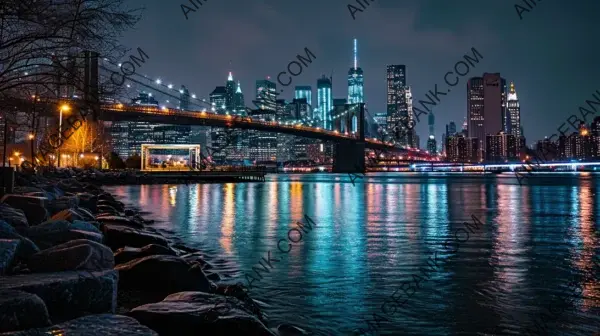 Vibrant Nighttime Cityscape: Captivating View